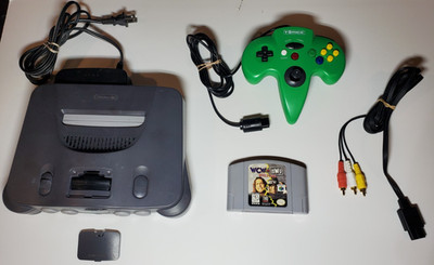 Nintendo 64 Video Game System Console WCW NWO WRESTLING Tested N64 Original OEM