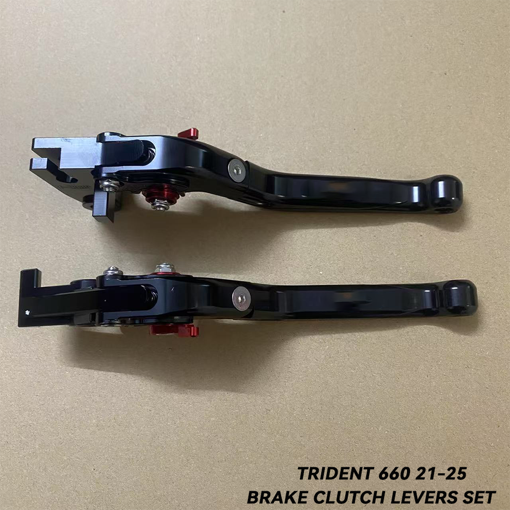 Black Adjustable Clutch & Brake Levers For Triumph Trident 660 2021-2025 – Pair - View #5