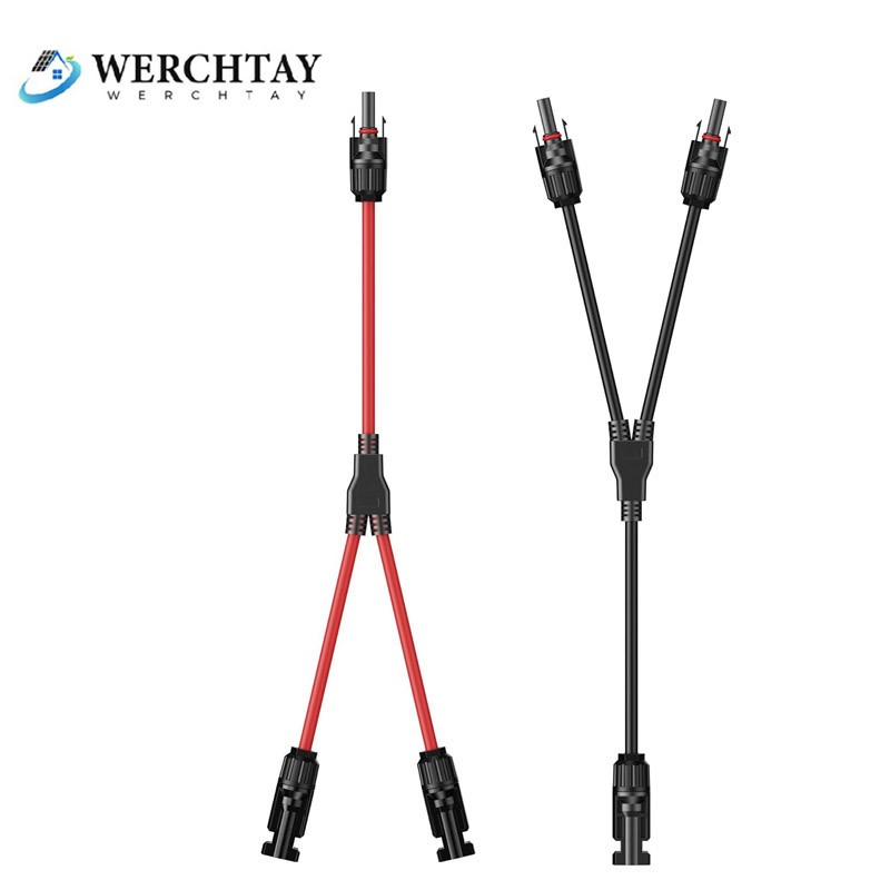Solar Cable Y Branch Parallel Adaptor Solar Panel Connectors Adapter Outdoor