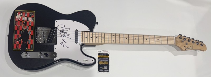 CHUBBY CHECKER SIGNED CUSTOM THE TWIST ELECTRIC GUITAR JSA COA
