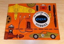 Cox Model Airplane Race Car Brochure Catalog Santa Ana California Vintage EXCLNT