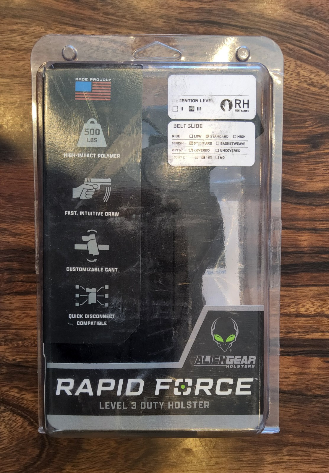 Alien Gear Rapid Force Level 3 Duty Holster for Secure Firearm Retention