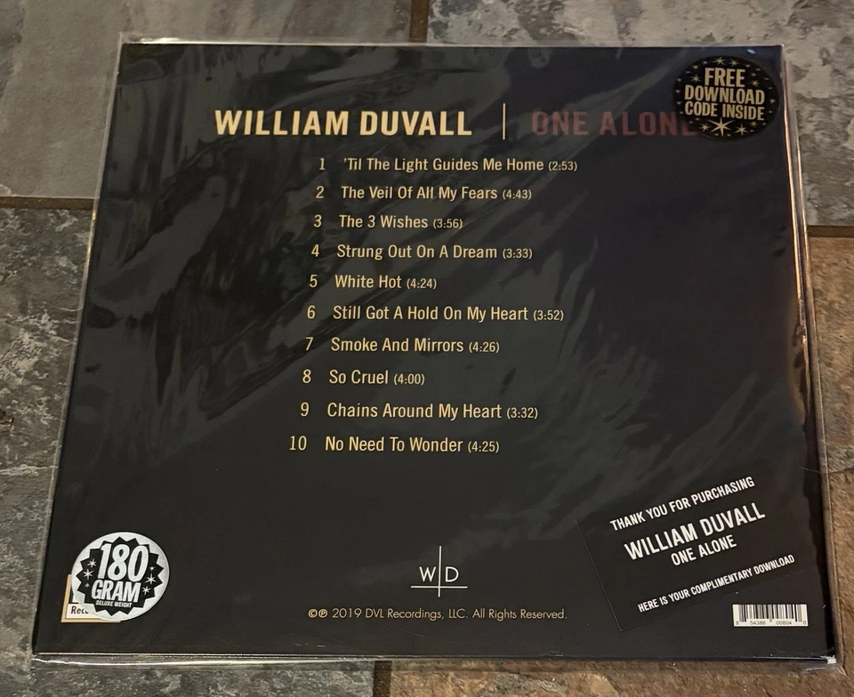 William Duvall One Alone Signed Numbered Colored Vinyl 12” LP Alice In Chains - Image 2 of 3