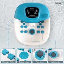Foot Spa Bath Massager with Heat, Bubbles, Pedicure Foot Soak Tub Soaking Basin