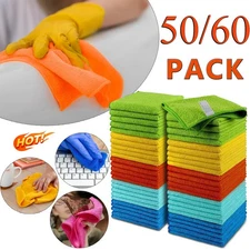 Microfiber Cleaning Cloth Drying Towel Rag Car Polishing Detailing No-Scratch US