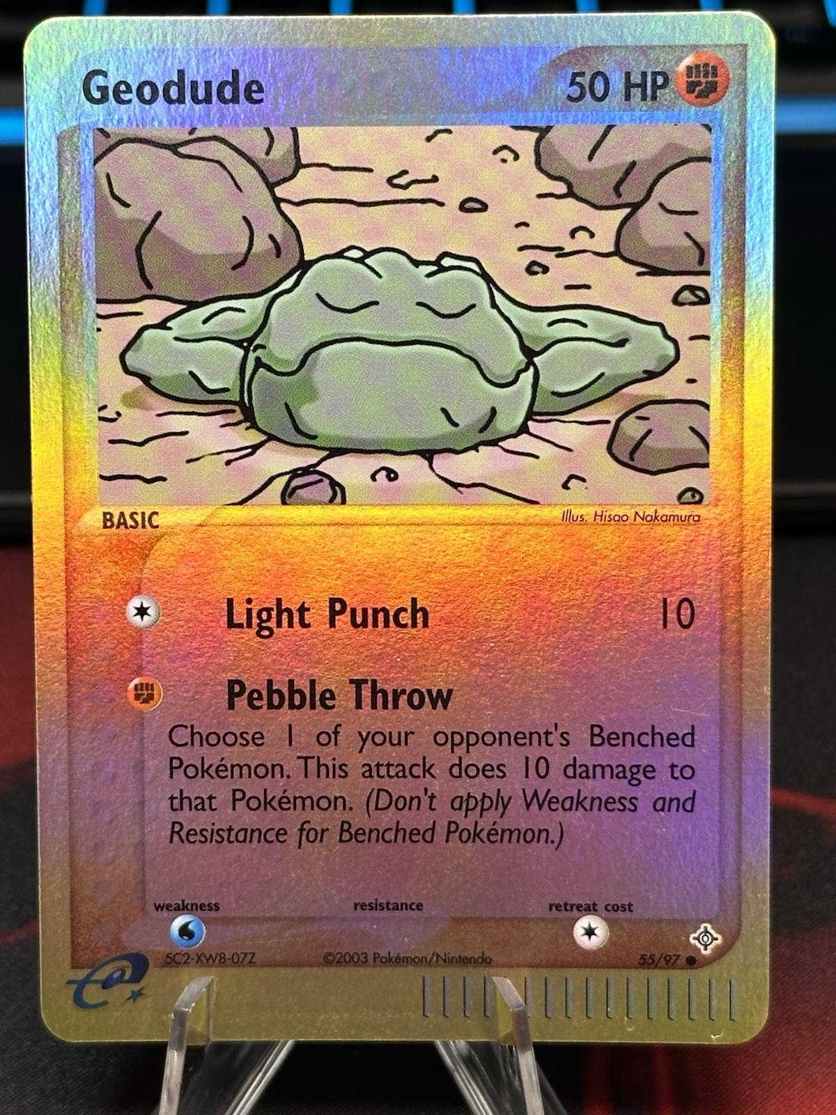 Pokemon TCG NM Geodude 55/97 Reverse Holo Ex Dragon NM