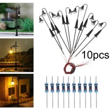 Lampadaires 1:100 échelle HO/TT chemin de fer LED rue blanc chaud neuf