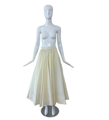 LES HABITUDES 90's Vintage Ivory Voluminous Long Skirt Maxi Ankle