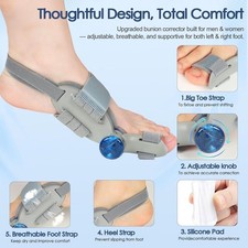 Adjustable Bunion Fix Toe Valgus Corrector Big Toe Straightener for Men  Women