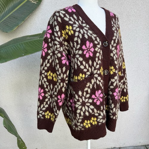 ZARA JACQUARD BLUMEN CARDIGAN STRICK PULLOVER 9598/230 GR. S - Bild 5 von 16