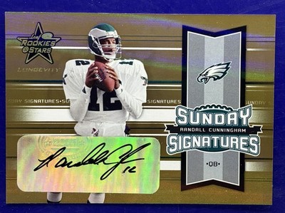 2005 Donruss Sunday Signatures Randall Cunningham SS-37 Eagles Vikings 23/32