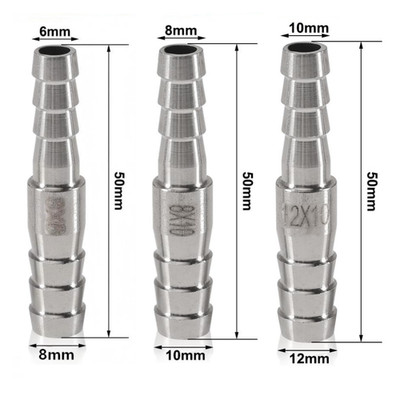 Schlauchverbinder gerade Edelstahl 6mm-12mm Verbinder Schlauch Leitung Adapter