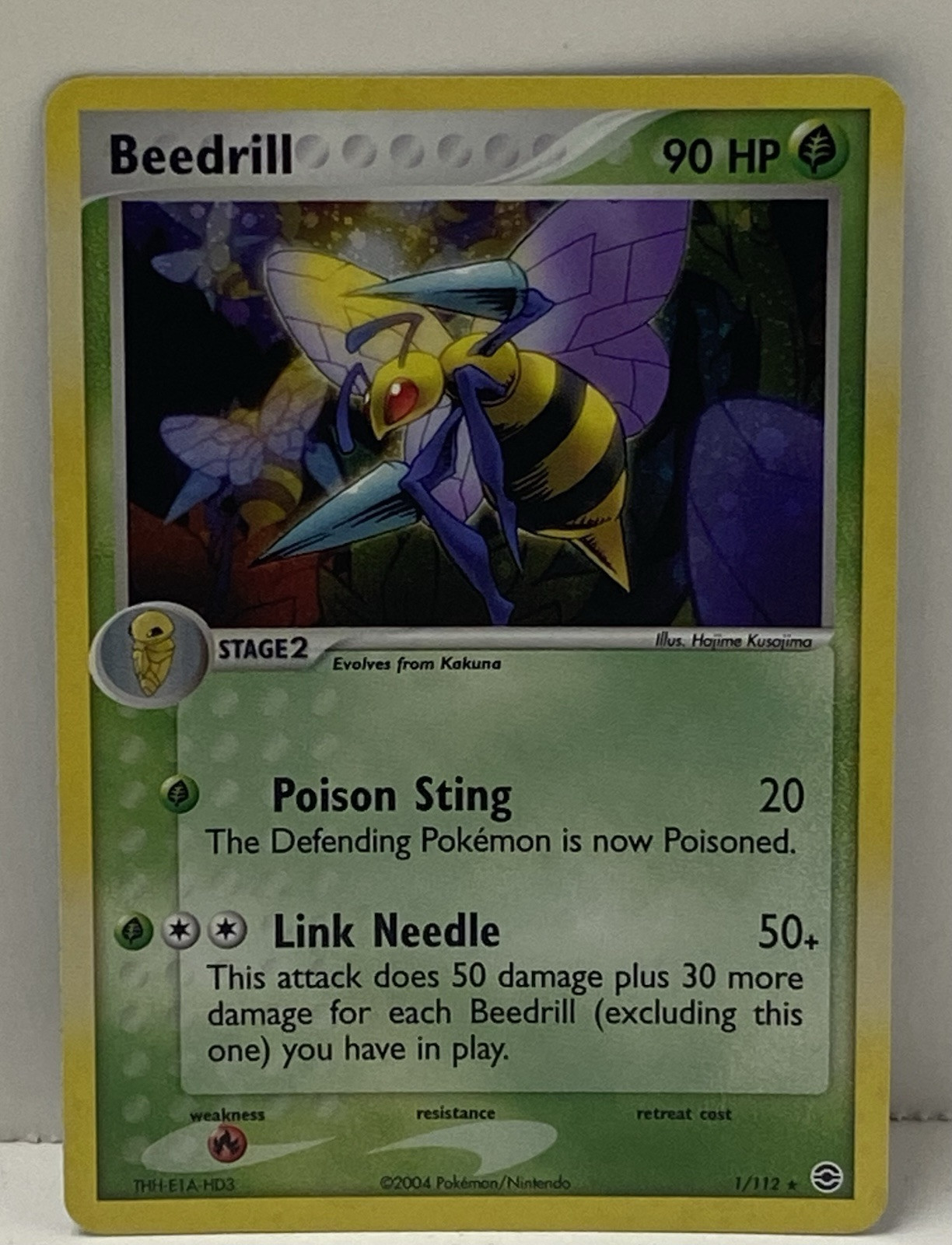 Beedrill #1/112 Reverse Holo Rare 2004 EX Fire Red Leaf Green NM Pokemon