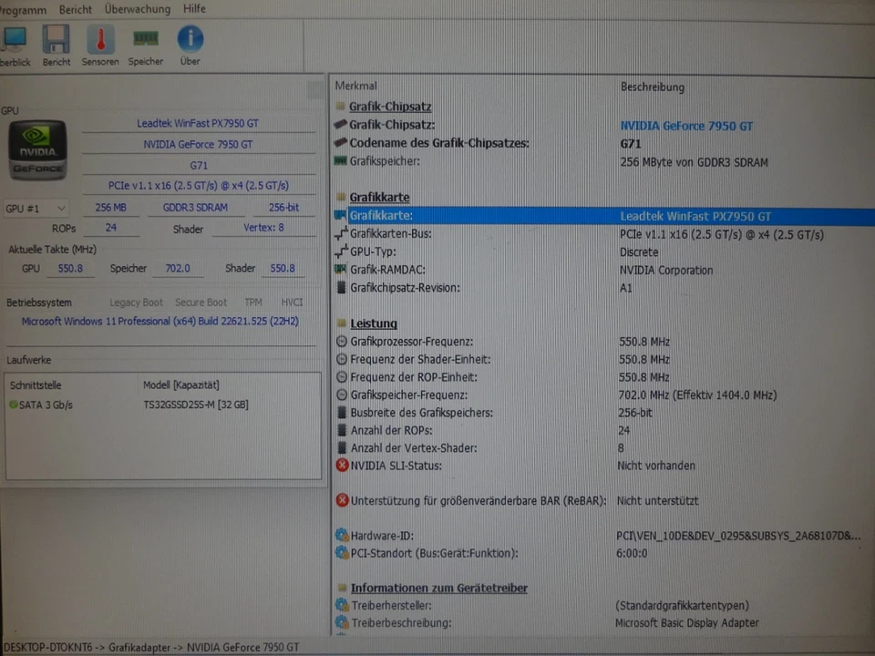 LEADTEK WINFAST GeFORCE 7950 GT 256MB DDR3 PCI-E DUAL DVI S-VIDEO #GK11753 - Image 2 of 2