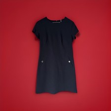 Tommy Hilfiger Women s Button Pocket Shift Dress Size 4 Navy Blue 119