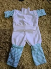 vintage Cabbage patch kid white Striped tracksuit set outfit