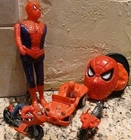VINTAGE 70s Spider-Man LOT Corgi Diecast Motorcycle AHI Buggy Durham (Read Desc.