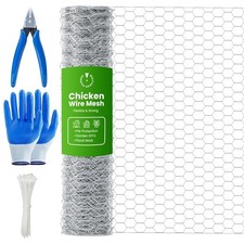 Chicken Wire Mesh Roll 2 sheets of 35cm x 100cm (13.8 x 39.4inches) with pliers 8.99 per metre