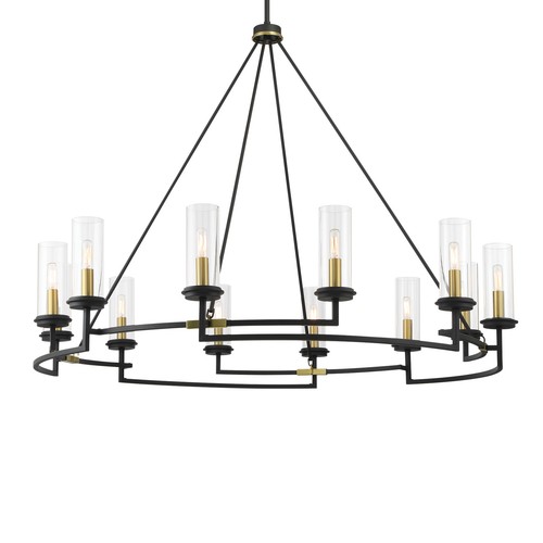 Minka Lavery Hillstone 12 Light Chandelier-Sand Coal & Soft Brass