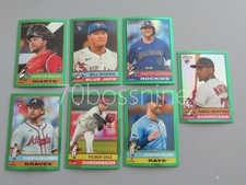 2025 TOPPS HERITAGE BASEBALL GREEN CHROME REFRACTOR PARALLEL CARDS  LOT OF 7