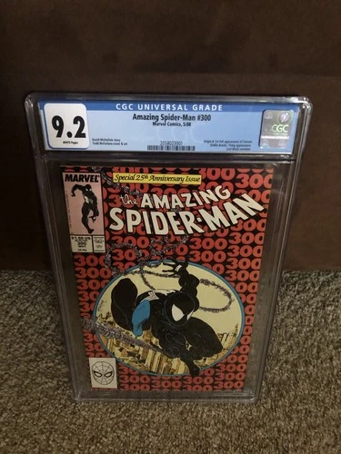 THE AMAZING SPIDER-MAN 300 CGC 9.2 WHITE PAGES 1ST VENOM MCFARLANE