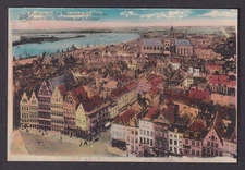 Vintage Postcard Belgium Antwerp Panorama of Scheldt