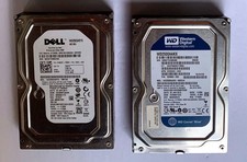 Lot of 2 Western Digital 3.5" SATA drives - 250GB & 250GB - TESTED, w/S.M.A.R.T.