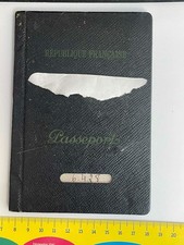 VIEUX PAPIER FISCAUX SUR DOCUMENTS PASSEPORT VINTAGE 1963 QUELQUES VISAS