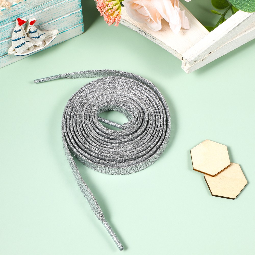 APL Garneck 1 paio lacci per scarpe glitter 1 1 m lacci per scarpe piatti moda lacci per scarpe per