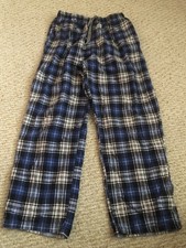Hidden Valor Pajama Sleep Pants Bottoms Blue Plaid Flannel Boy  s Size XL 18/20 