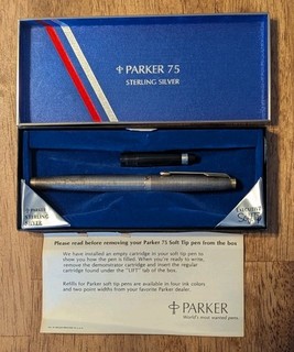 Vintage Sterling Silver Parker 75 Cicele Rollerball Pen w/Original Box
