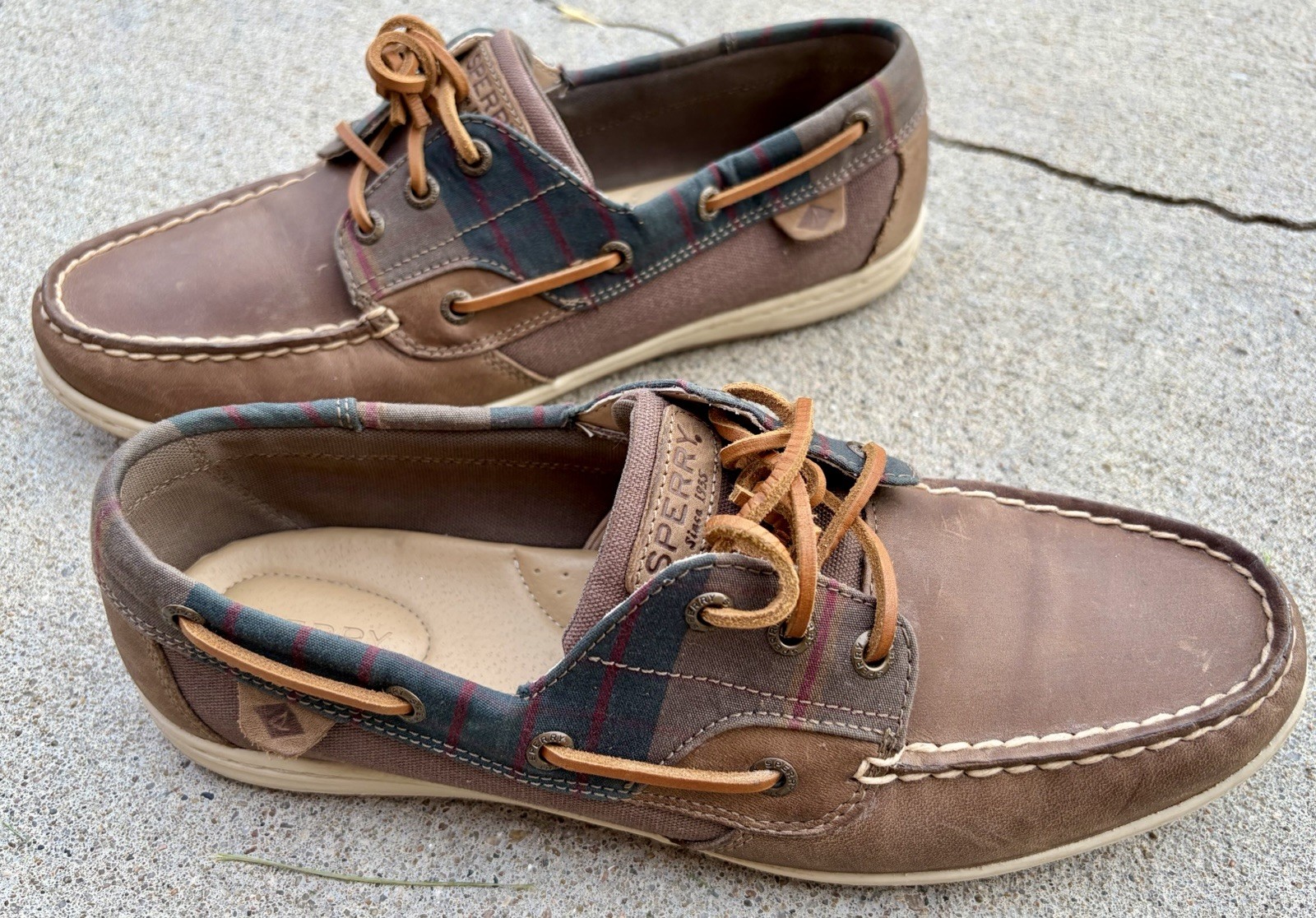 Sperry Songfish Plaid womens boat shoes size 11 US