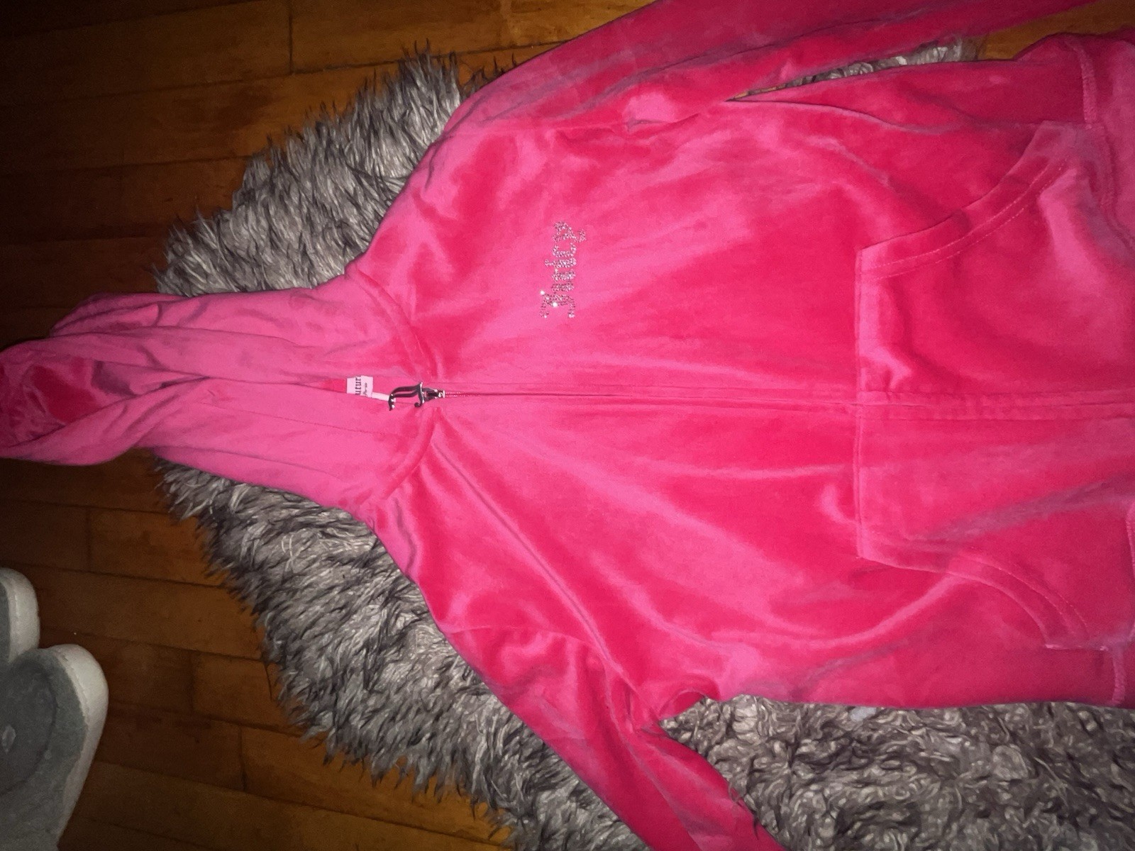 Juicy Couture Pink Velour Zip-Up