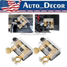 2pcs 1224v Battery Cut-off Disconnect Top Post Switch Isolator Kill For Car Rv