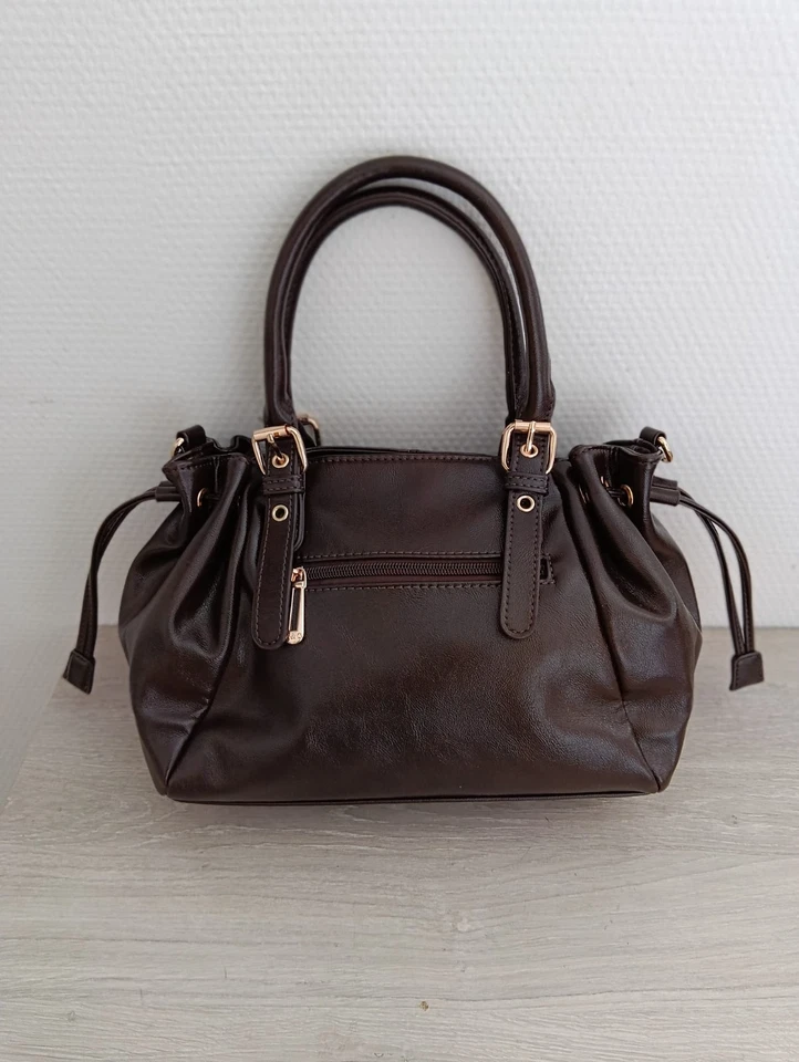 Shoulder Bag Sac à Main Chocolat Bandoulière Petit Format - Photo 4/4