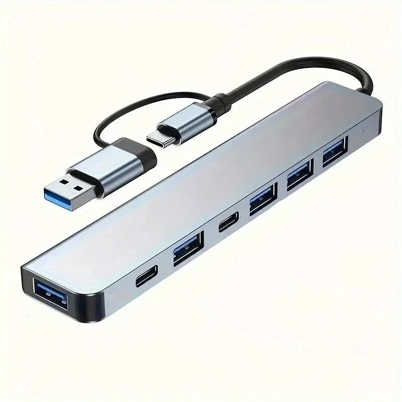 USB C Hub USB Hub 3.0, Aluminum 7 in 1 USB Extender, USB Splitter with USB 3.0,