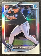 2025 Bowman Chrome Agustin Ramirez Rookie Red Logo Refractor Miami Marlins 💎💎