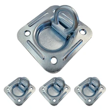 4 Pack Zinc Plated Recessed Floor D Ring Enclosed Trailer Flatbed Truck Tie Down