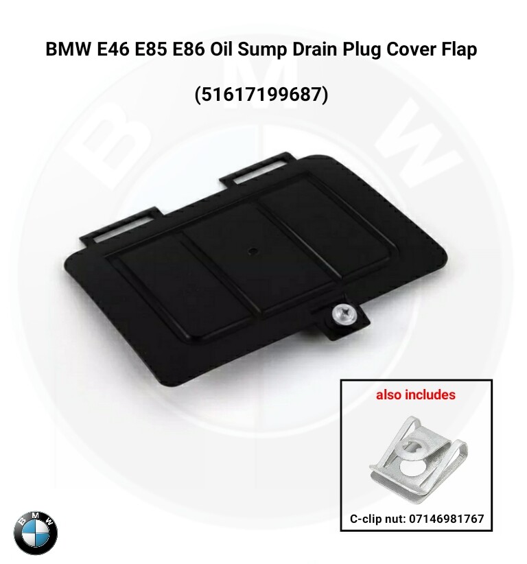 Genuine BMW E46 E85 E86 Oil Sump Drain Plug Cover Flap 7199687