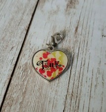 Disney Tinkerbell Tink Heart Clip On Bracelet Charm Add On Zipper READ