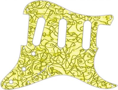 Stratocaster Strat Schlagbrett Fender SSS 11 Loch Gitarre Pick Guard Twine Yellow