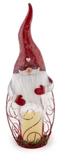 Boston International Christmas LED Candle with Holder, 18-Inches, Jolly Gnome