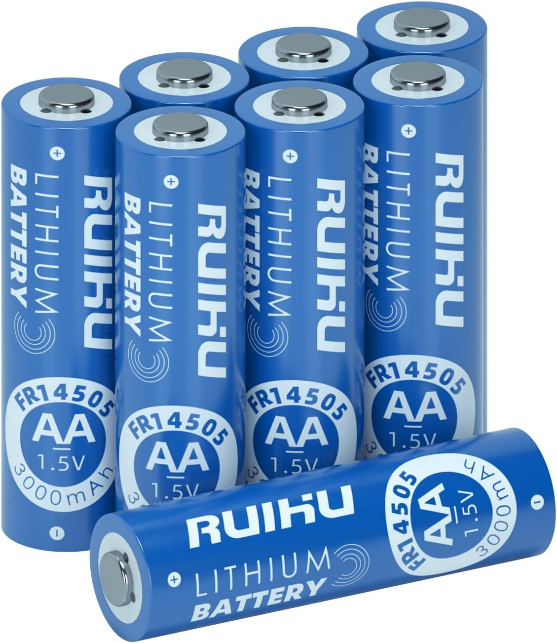 AA Batteries 8 Pck Lithium Iron Double A Batteries 1.5V 3000mAh Longer LastingAA-image