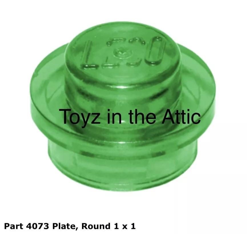 Lego 1x 4073 Trans Green Plate Round 1 x 1 1499 eBay