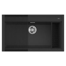 Lavello Elleci Incasso Cucina 1 Vasca 86x51 Best 360 Nero LGB36040K2