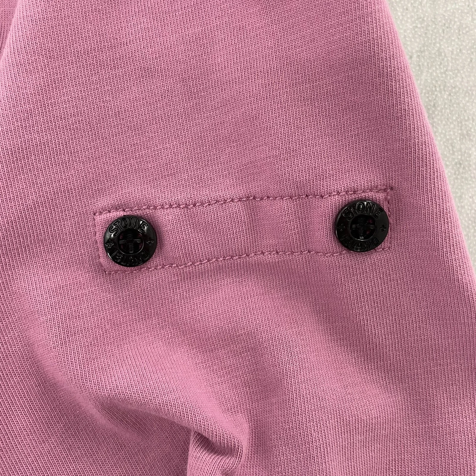 Felpa Stone Island adulto grande rosa polvere girocollo manica lunga logo uomo L