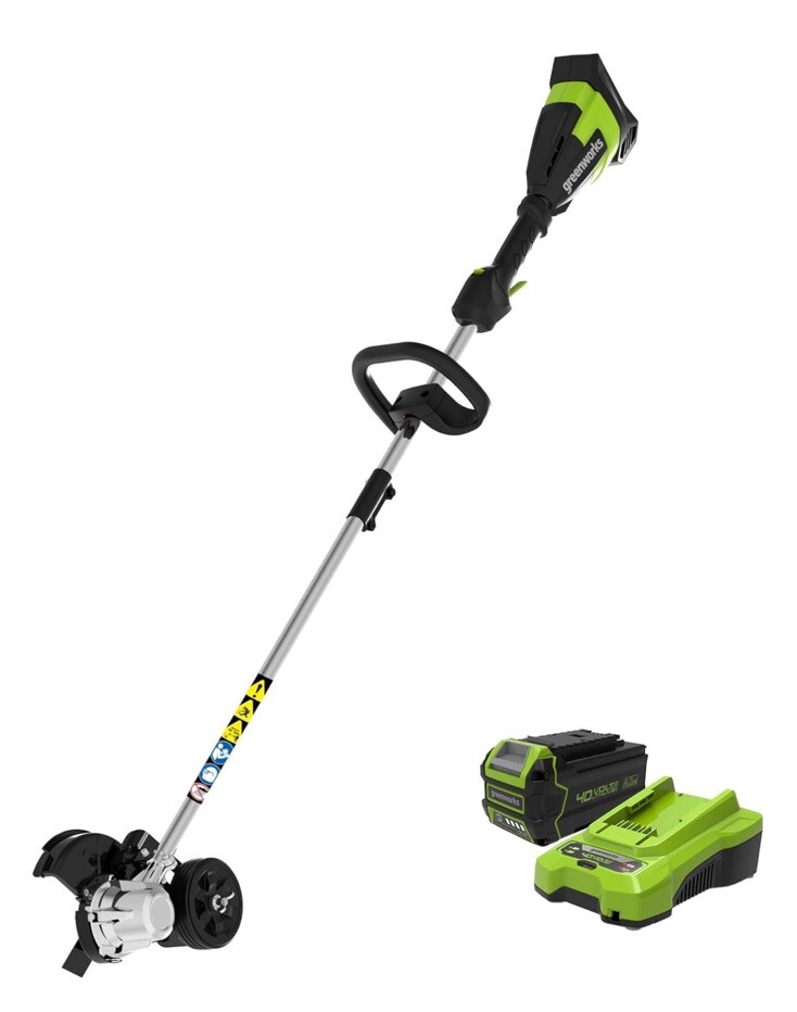 Greenworks 40V 8-Inch Brushless Edger with 4.0Ah Battery and Charger