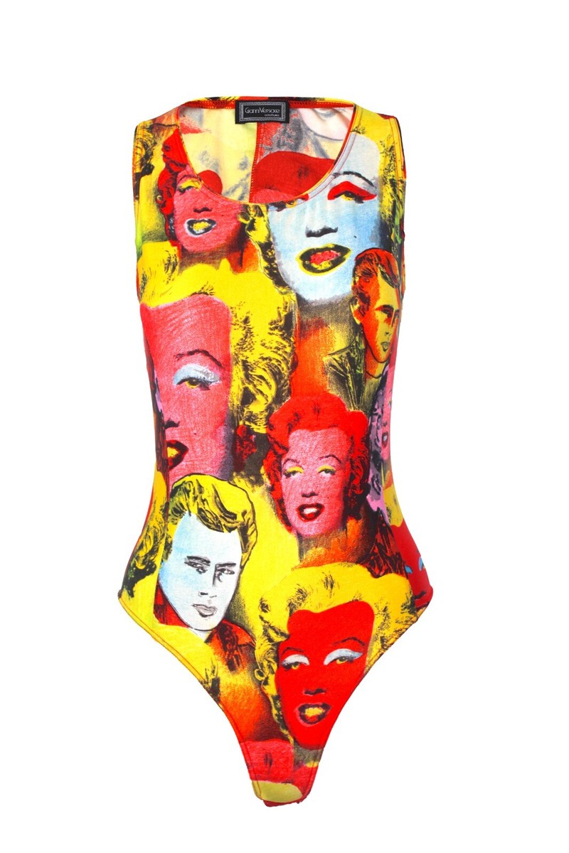 VTG Gianni VERSACE Couture Pop Art Bodysuit, SS91, 42 IT/US 6 | eBay