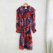 NWT Farm Rio - Garden Navy Midi Dress with sash, M