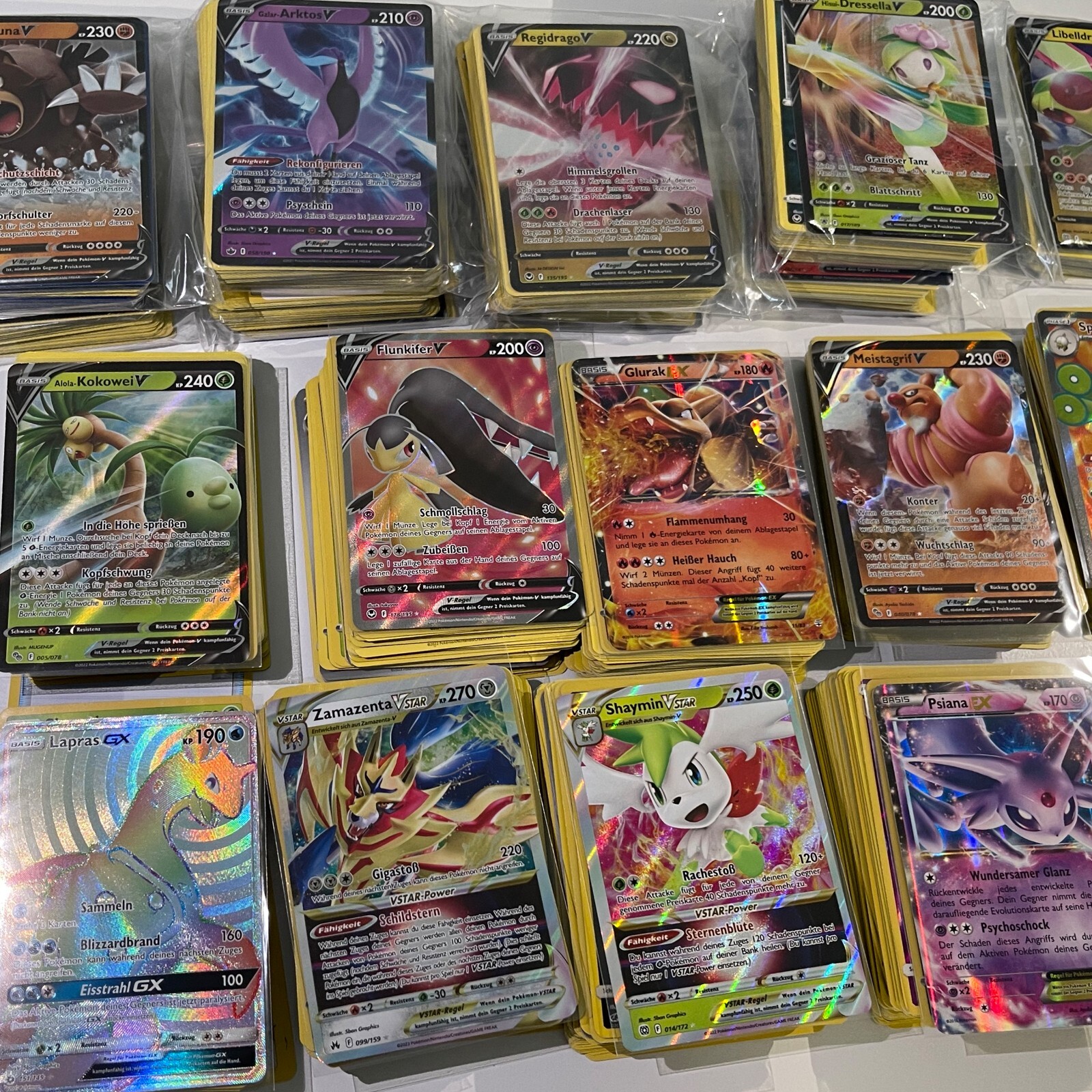Cartas Pokemon 100 Piezas - Raras/Holos/Ex/V/GX/VMAX ¡GARANTIZADO! Alemán